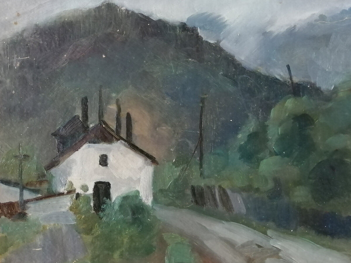 Фото автора. Тяглова Н. В. "Дождливый день в Зольном".1985 г.