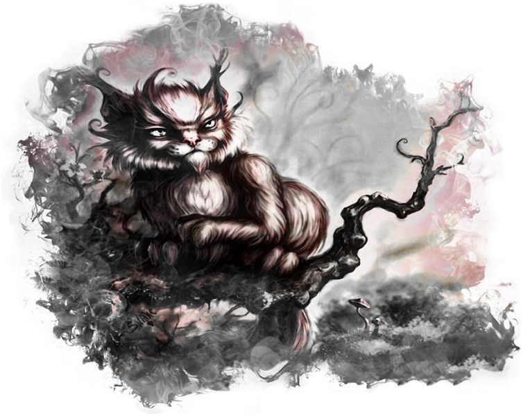 Кот баюн эскиз тату