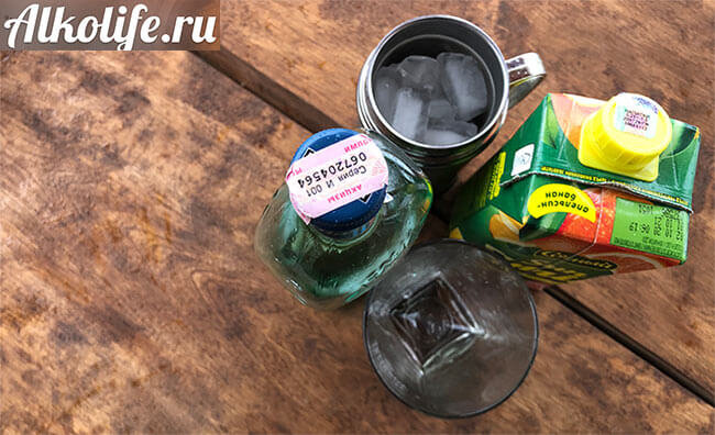 Состав для коктейля мартини с соком