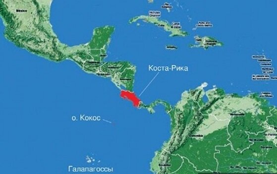 Где находится остров коста рика