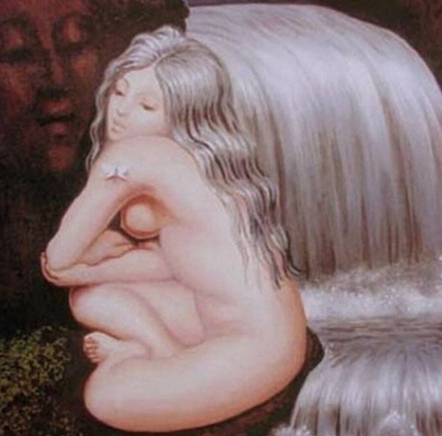 Картина иллюзия девушка-старуха Октавио Окампо