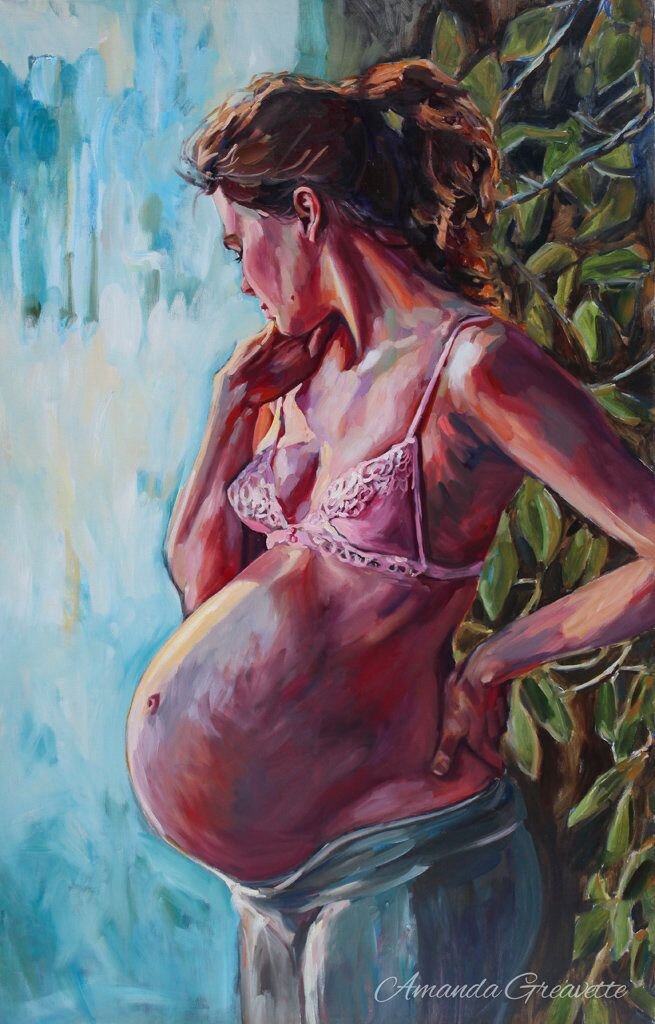 Подготовка к родам. Иллюстрация Amanda Greavette