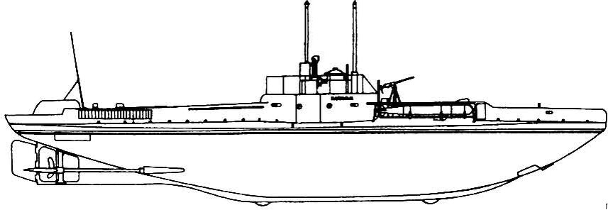 Подводная лодка типа "Кайман", схема внешнего вида