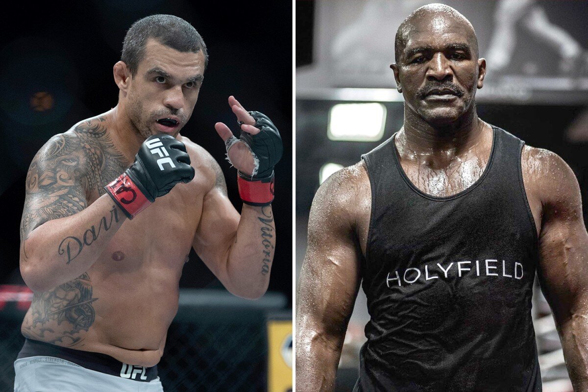 Витор Белфорт (слева) и Эвандер Холифилд