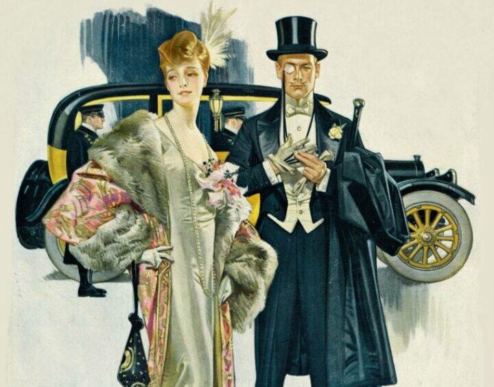 Художник Joseph Christian Leyendecker. Дамы и кавалеры. Источник https://solveig-54.livejournal.com/38365.html.