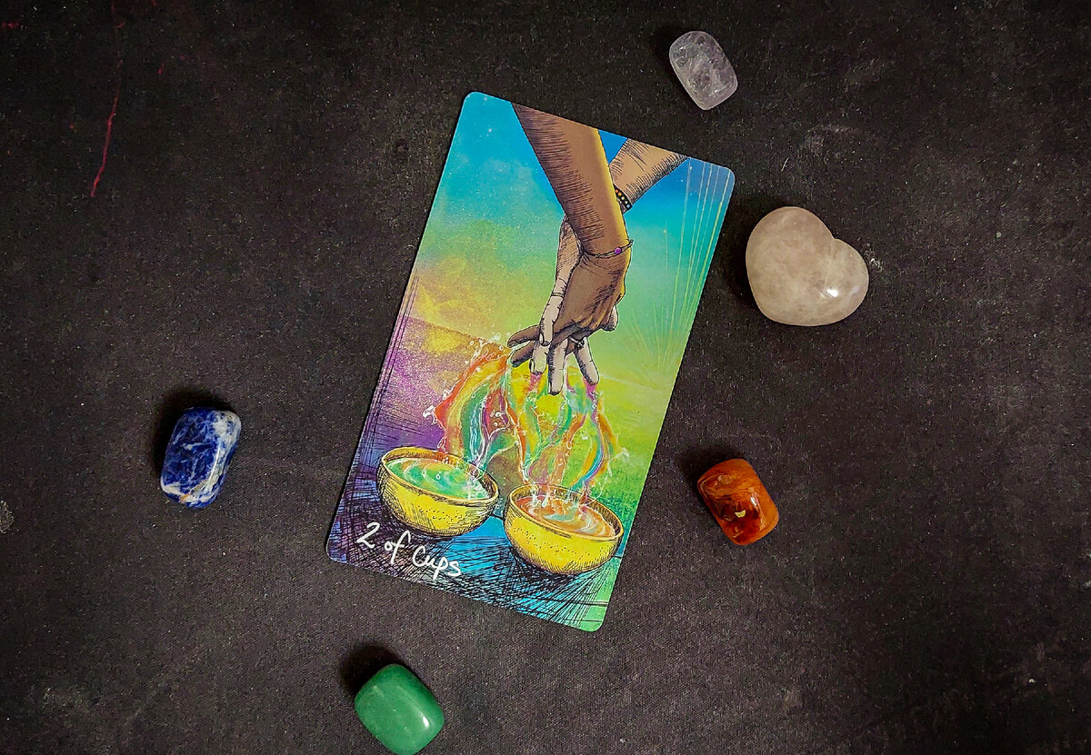 2 Кубков в колоде Таро Светлого Провидца (The Light Seers Tarot)