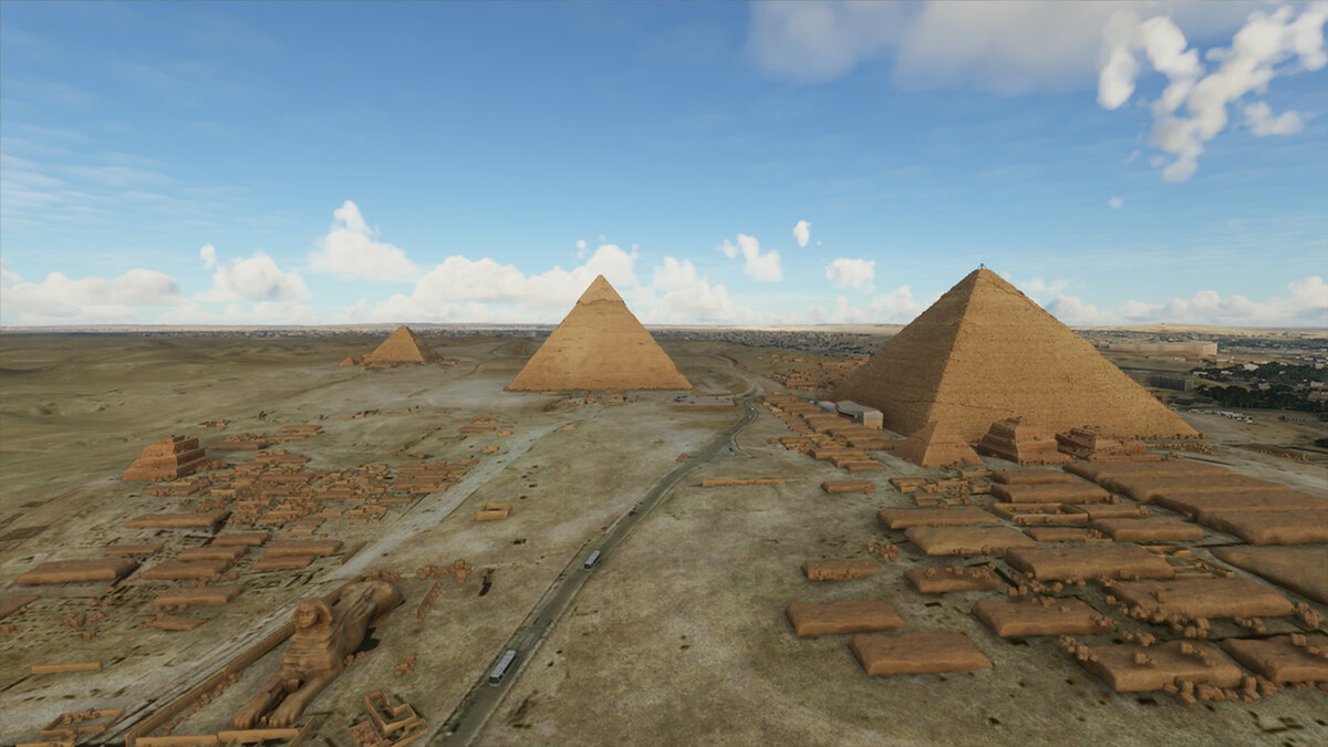 Пирамиды на ниле. Пирамида Хеопса (плато Гиза). Пирамиды Каир и сфинкс вид сверху.