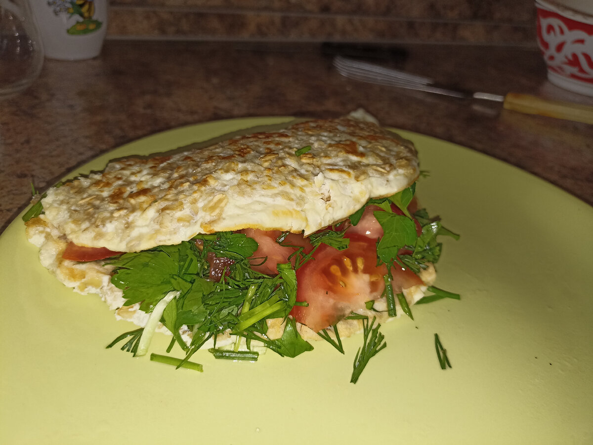 Сытненько и вкусненько, запивашка-кофе🤗