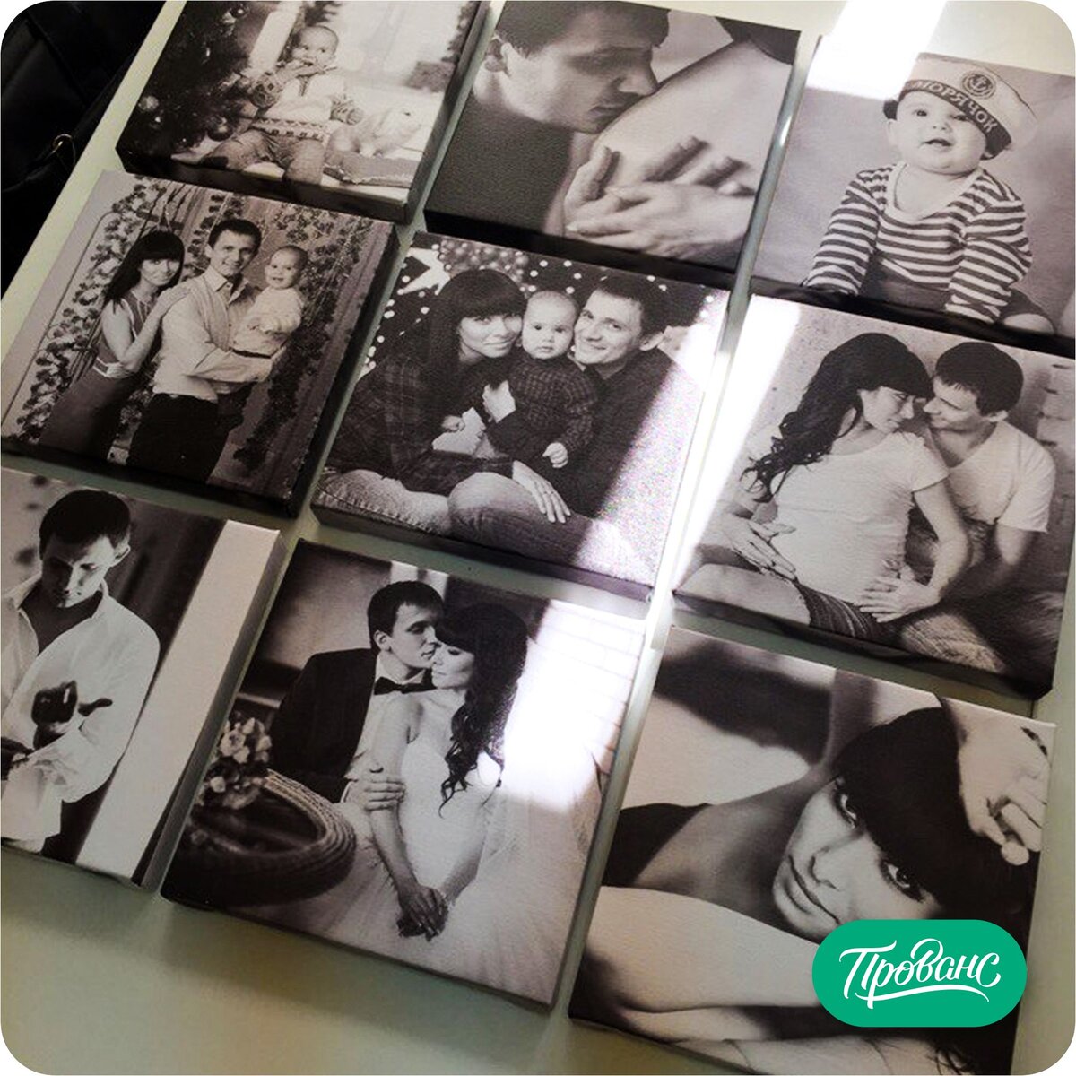 Панно из 9ти фотографий от фабрики картин «Прованс»