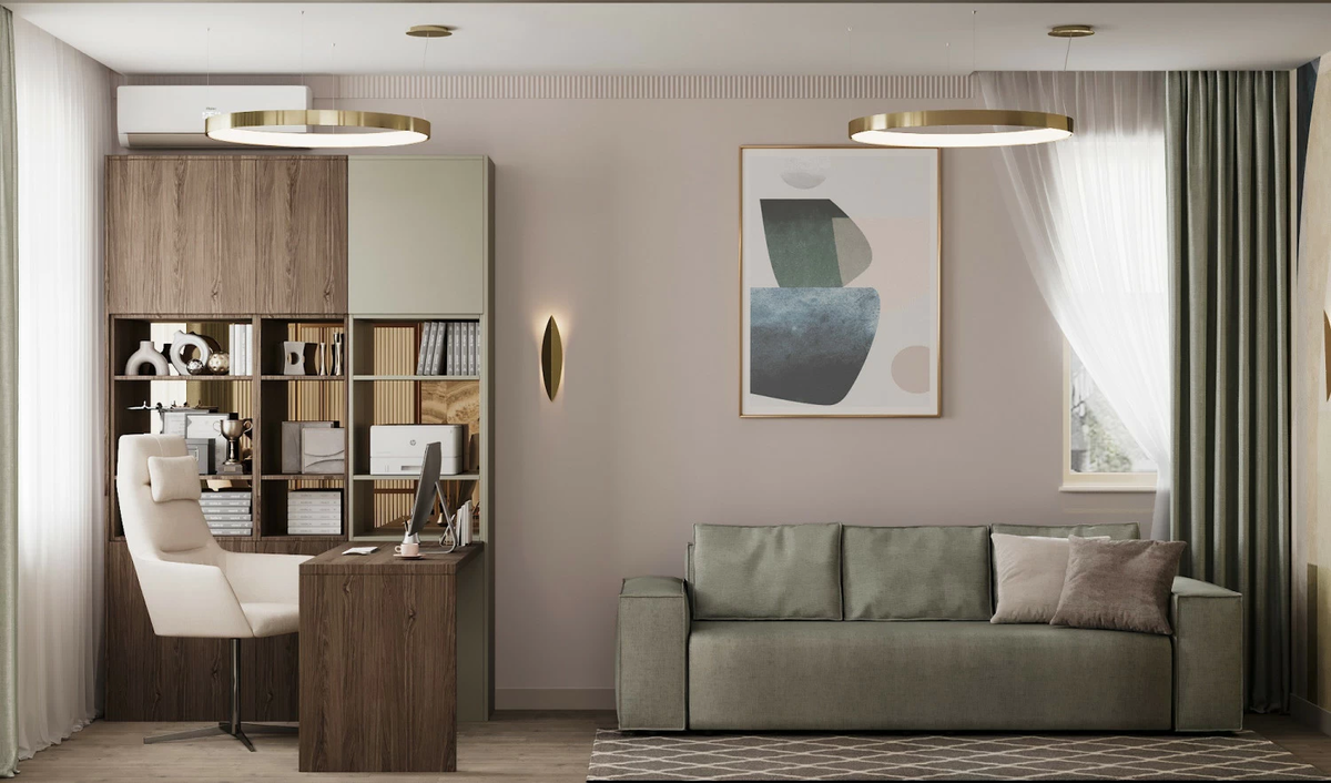 В этом доме живёт большая семья, и комнаты для каждого спланированы и расположены в благоприятных зонах по Васту (*Васту-шастра — индуистская система архитектурного планирования и дизайна).