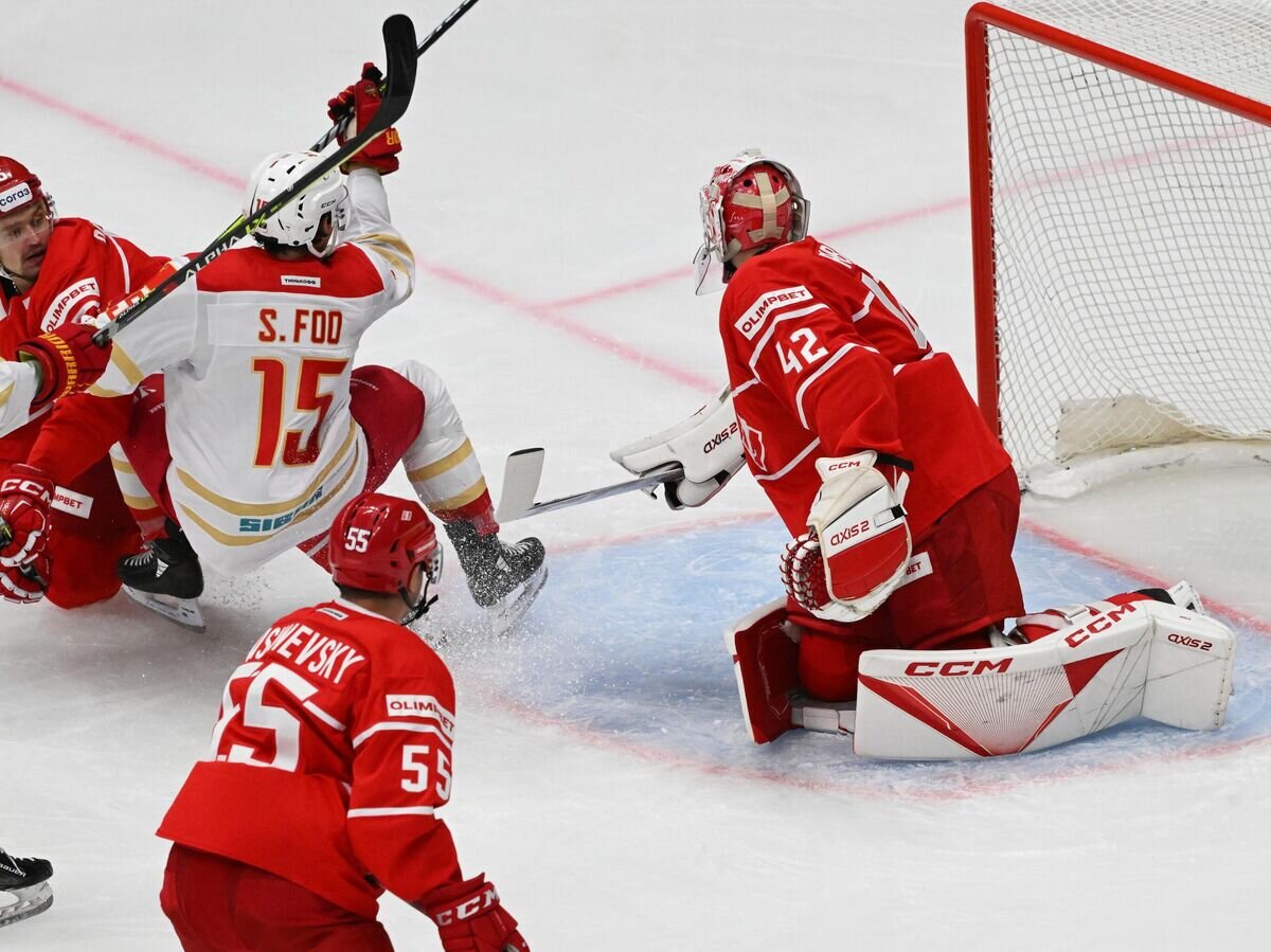    Хоккей. КХЛ. Матч "Спартак" - "Куньлунь"© РИА Новости / Сергей Гунеев