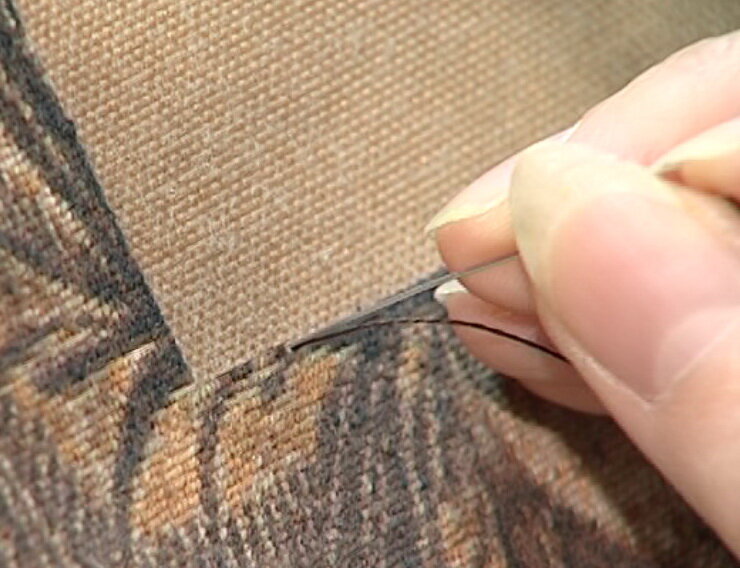 Отшив . Лицевая сторона. Фото автора.