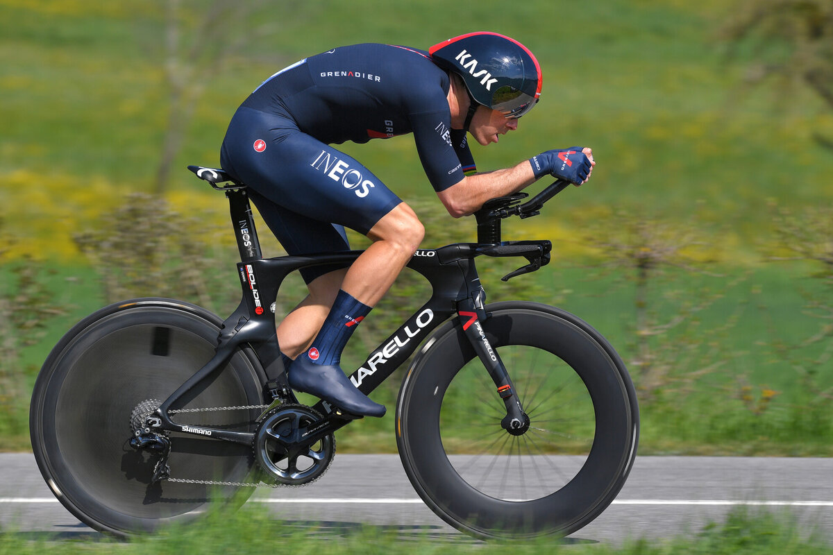 ORON, SWITZERLAND — APRIL 27: Rohan Dennis of Australia and Team INEOS Grenadiers during the 74th Tour De Romandie 2021, Prologue a 4,05 km Individual Time Trial stage from Oron to Oron 700m / ITT / #TDR2021 / #TDRnonstop / #UCIworldtour / on April 27, 2021 in Oron, Switzerland. (Photo by Luc Claessen/Getty Images)