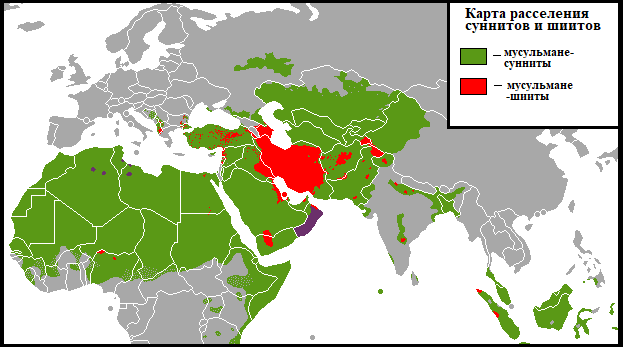 Сунниты азербайджана. Азербайджанцы сунниты или шииты. Карта суннитов и шиитов.