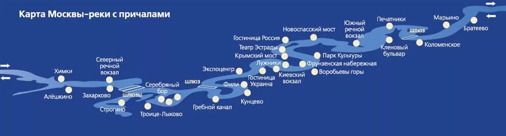Карта москвы реки в москве