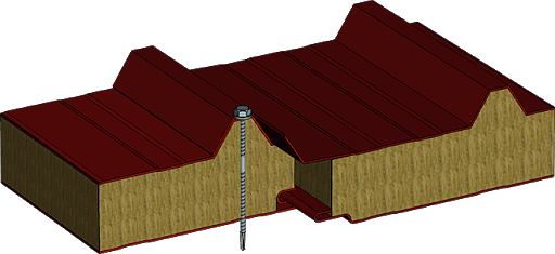 Кровельная сэндвич панель с кровельной гофрой