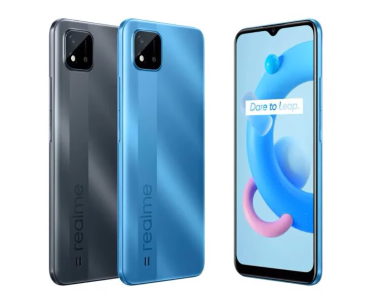 Два цвета смартфона Realme C11 2021