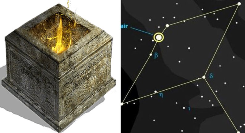 Древняя жаровня похожа на созвездие Орла