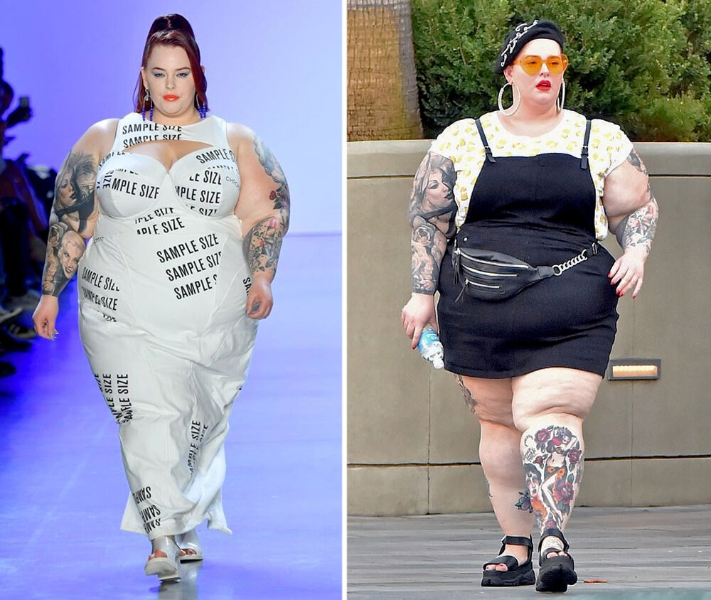 Тесс Холлидей на подиуме и в жизни