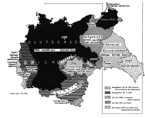 Карта из интернета. Третий Рейх 1941 года