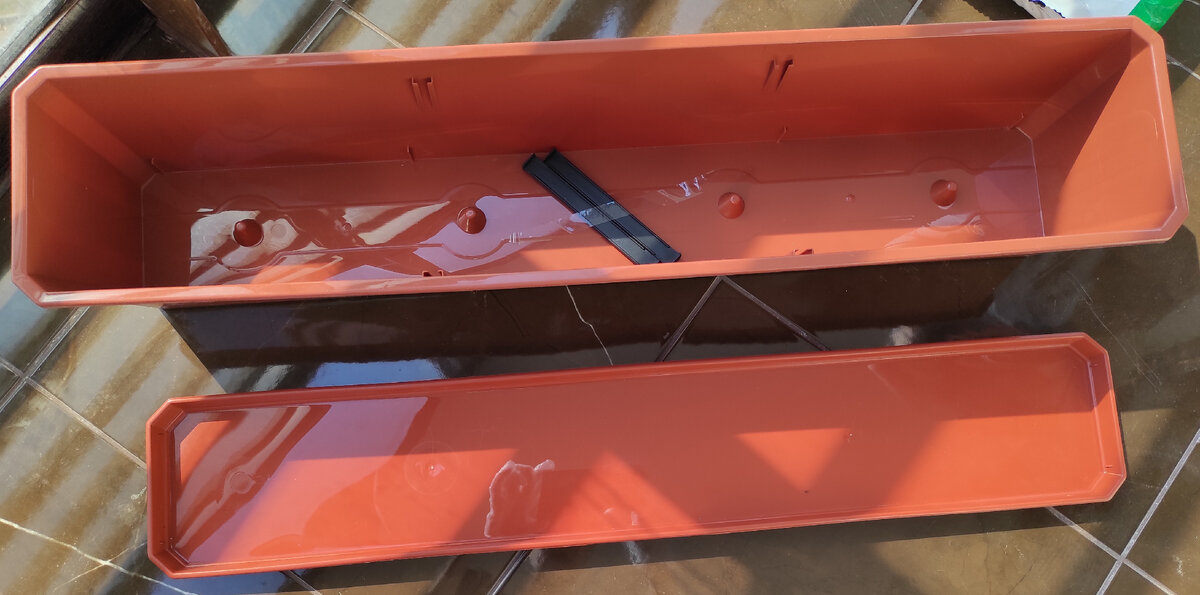 Балконный ящик Ingreen ING1803ТР, терракотовый, 80 см с поддоном