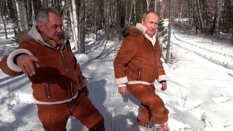 Путин на отдыхе с шойгу