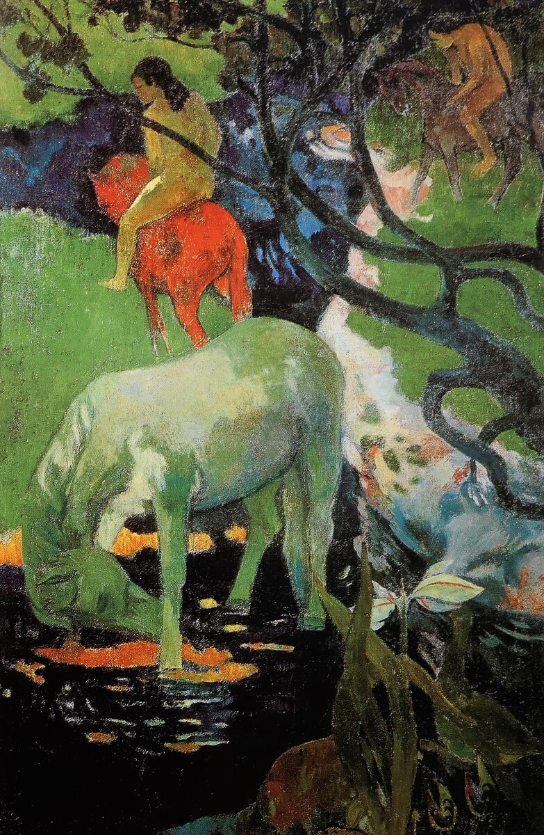 Поль Гоген (1848-1903).Белая лошадь.1898. Музей Орсе,Париж.