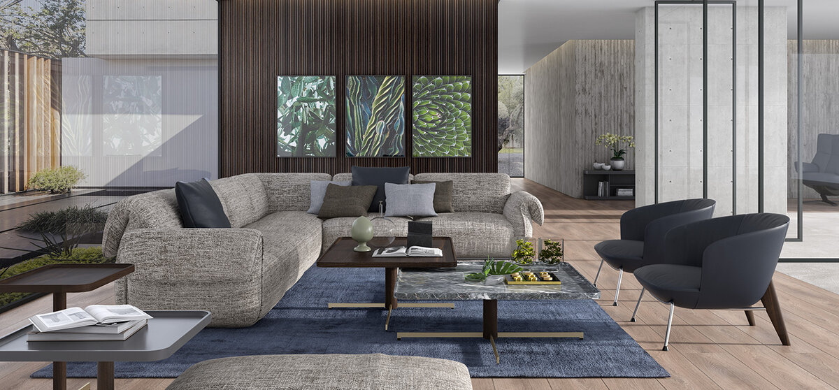 Диван ICON Natuzzi Italia в ткани