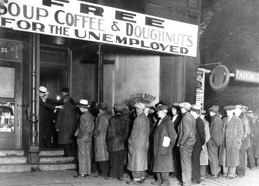 Великая депрессия - тяжелое время бедности и безработицы