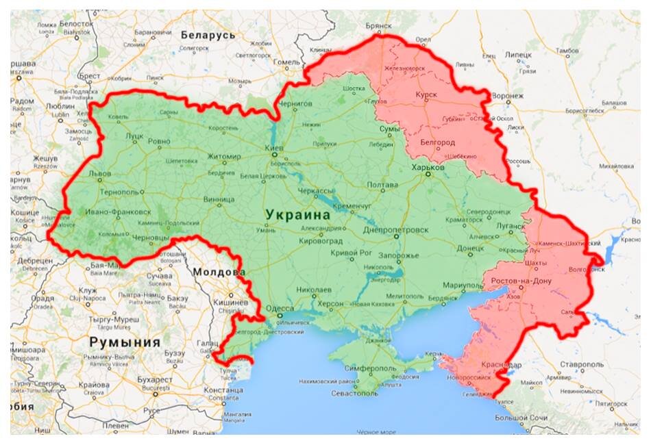 Карта границы белоруссии с украиной
