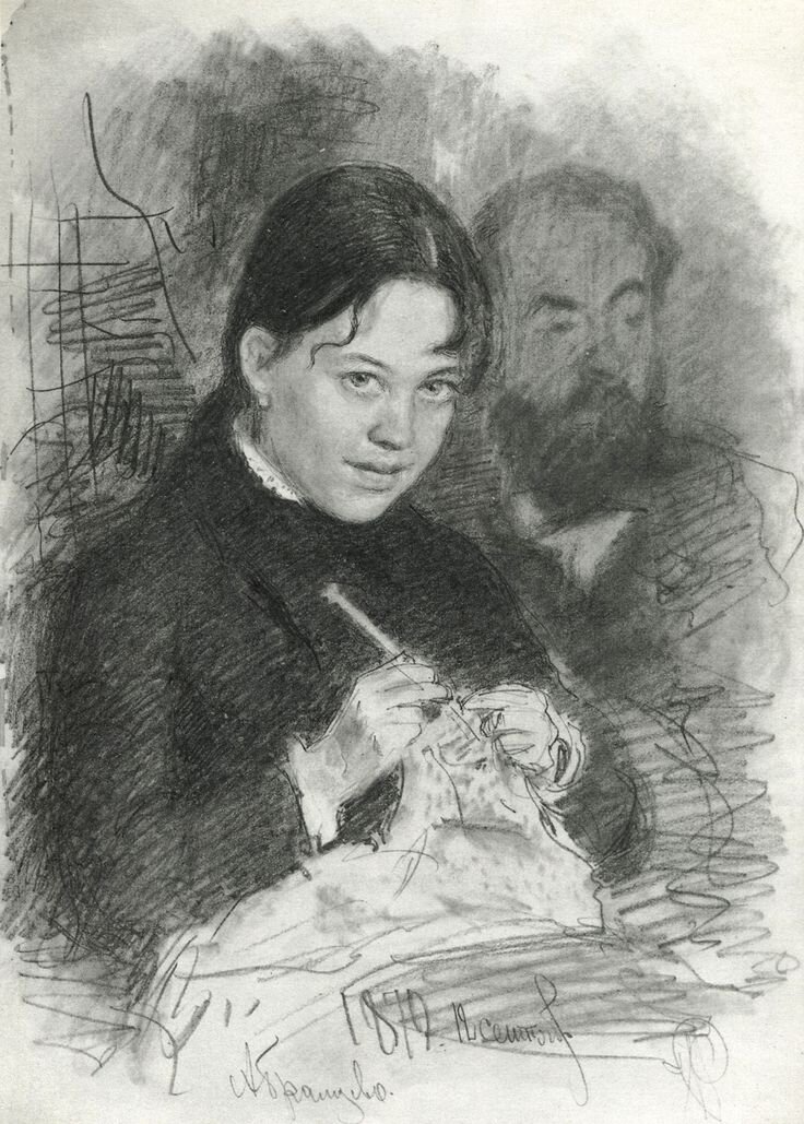 Портрет Эмилии Львовны Праховой и Рафаила Сергеевича Левицкого. Художник Илья Репин.