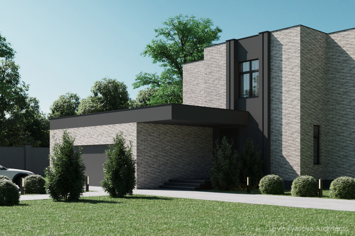 Вилла "Р" в Москве 3d-визуализация №2 | LEYLA ILYASOVA ARCHITECTS