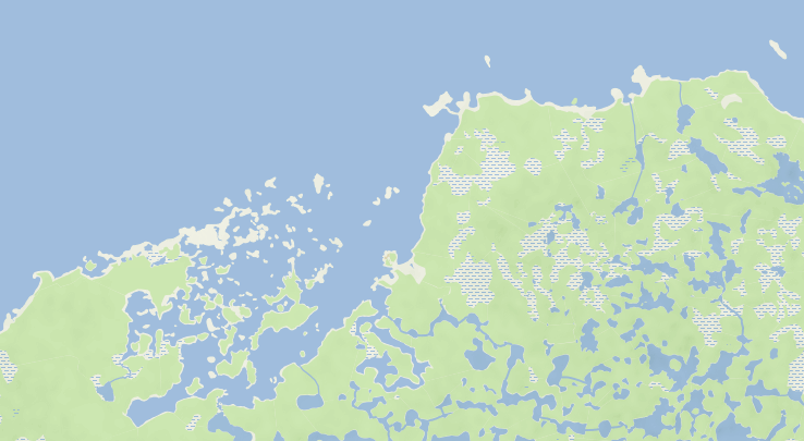 Губа Сосновая с крошечными островками