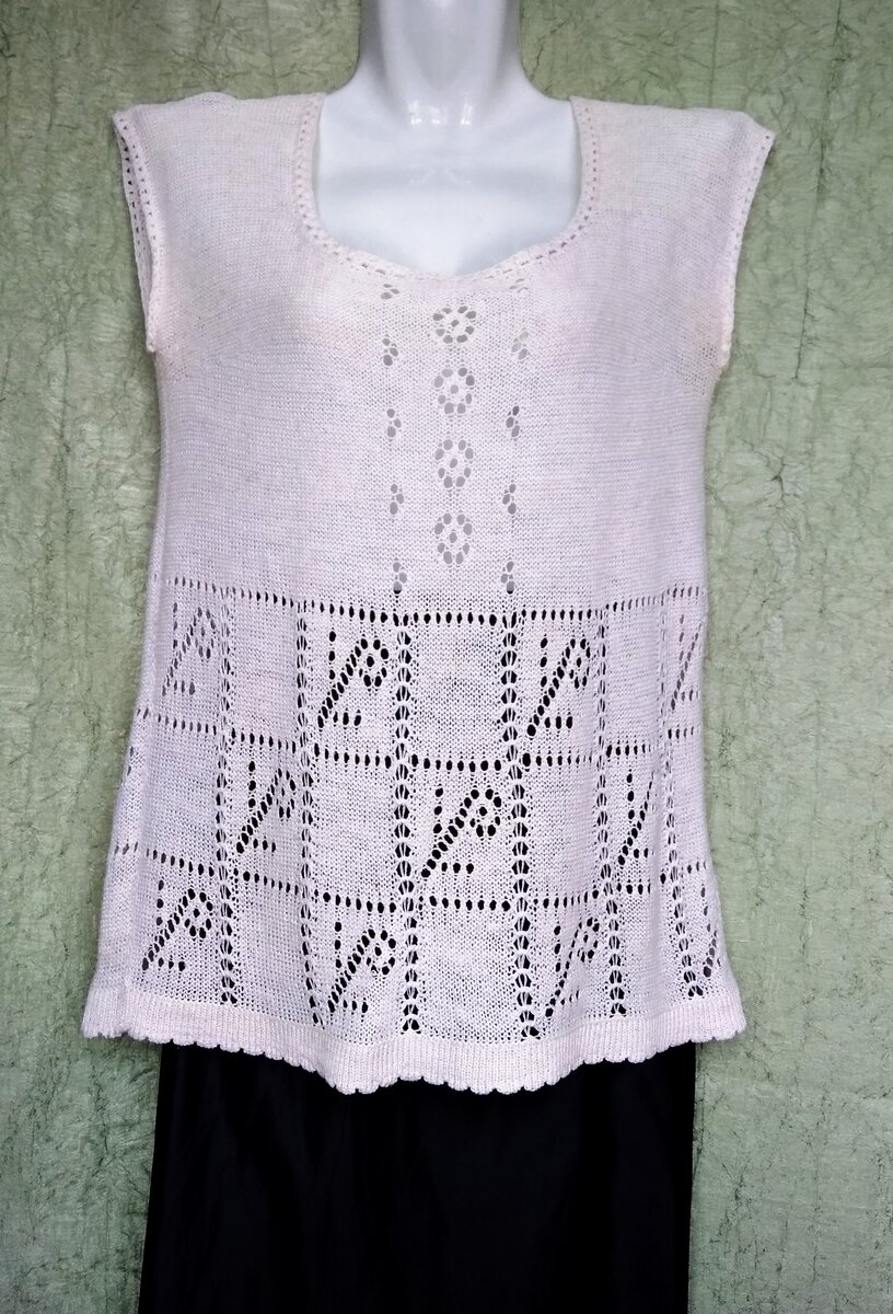 Льняная туника, связана на машине