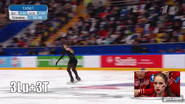 Тройной лутц и тройной тулуп. Фото: гифка автора 