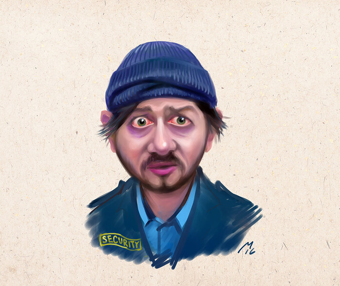 Карикатура на Бородача