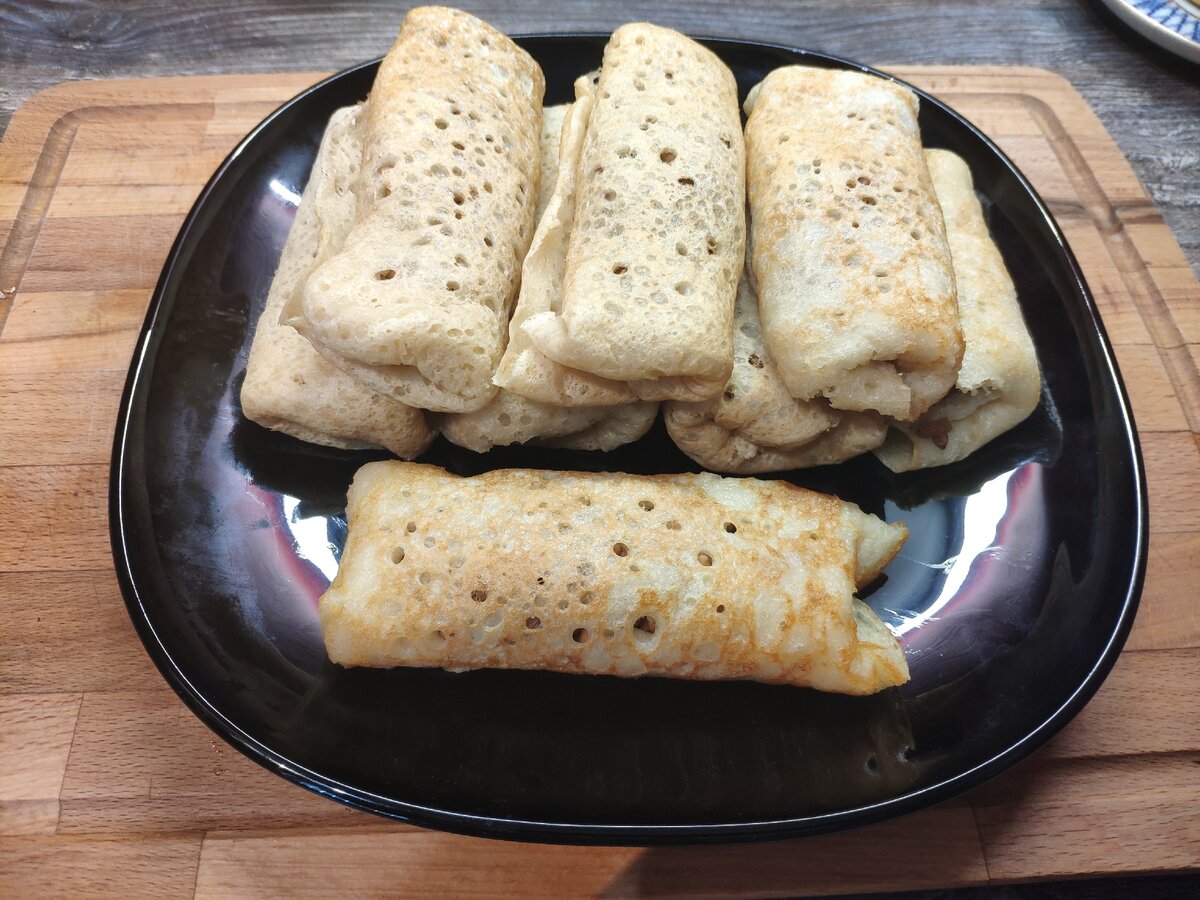 Рецепт вкусных Блинов. Блинчики по-купечески с гречкой и грибами. Пальчики  оближешь! | Lolek`s kitchen | Дзен