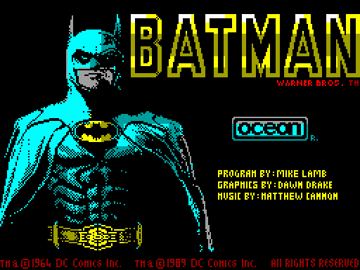 Загрузочный экран игры «Batman: The Movie»