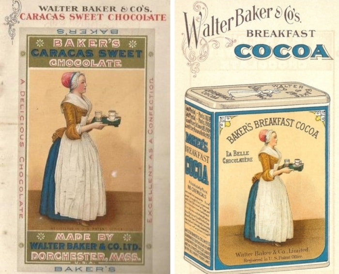 Рекламные буклеты Walter Baker с прекрасной шоколадницей