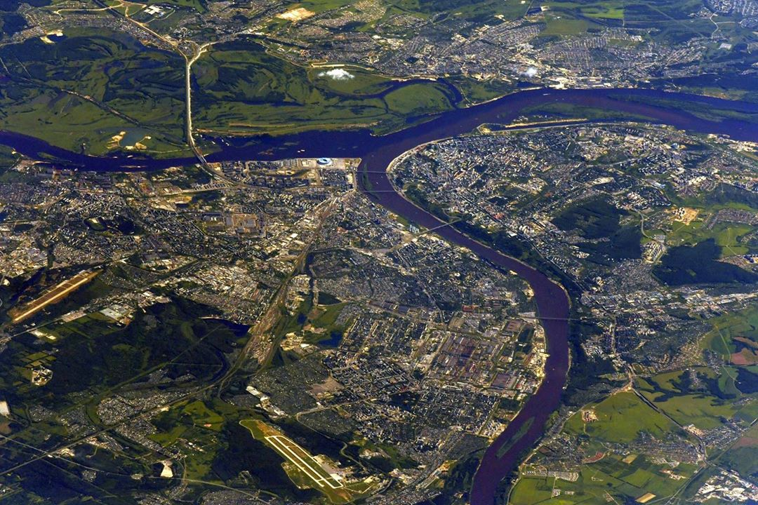 Нижний Новгород с высоты Международной космической станции.