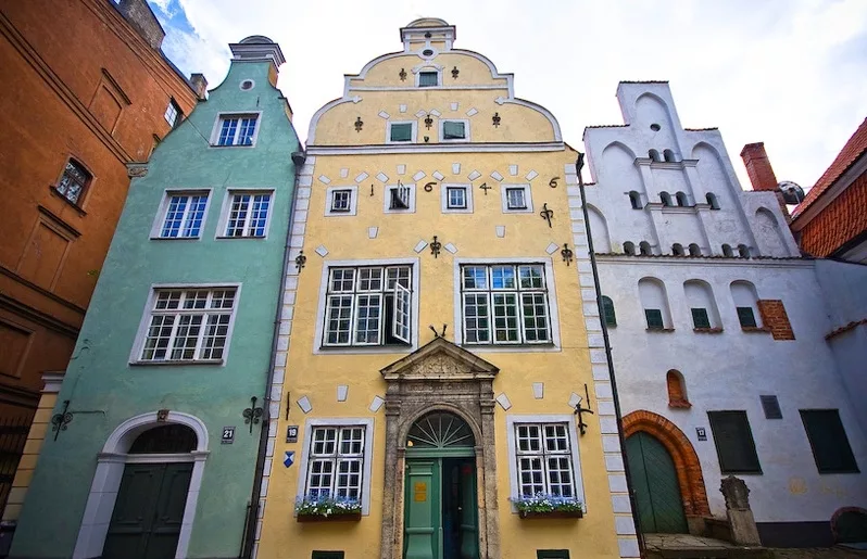 Рига. Памятник архитектуры - дом "Три брата" 