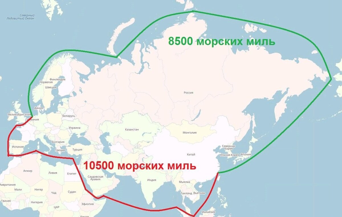 Северный морской путь карта