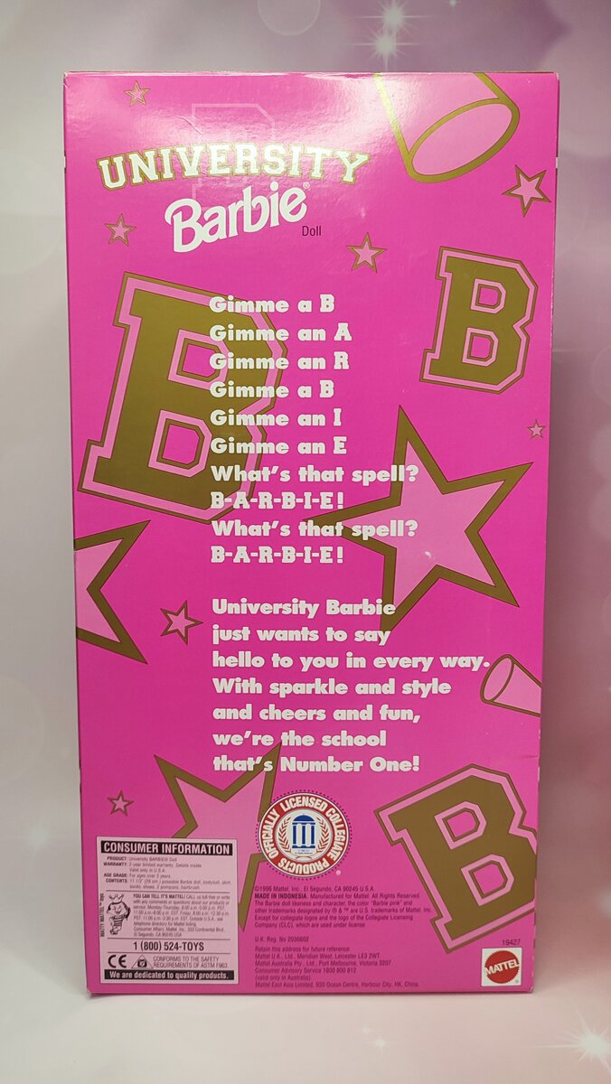 Barbie Tech University Cheerleader Georgia AA 1996