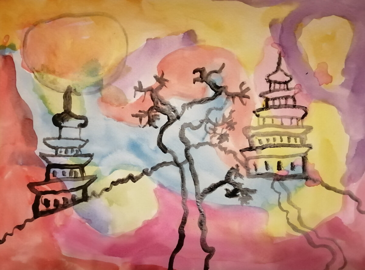 Вот такой замечательный рисунок принёс сегодня младший сын из школы 😁