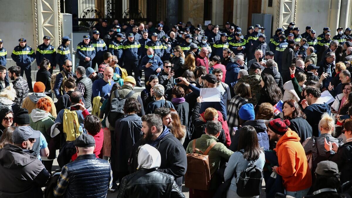    Акция протеста в Тбилиси© AFP 2023 / STRINGER