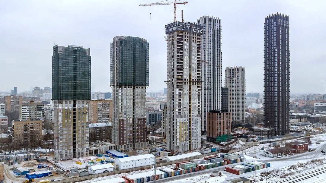 ЖК «Павелецкая Сити» – аэросъемка Новострой-М