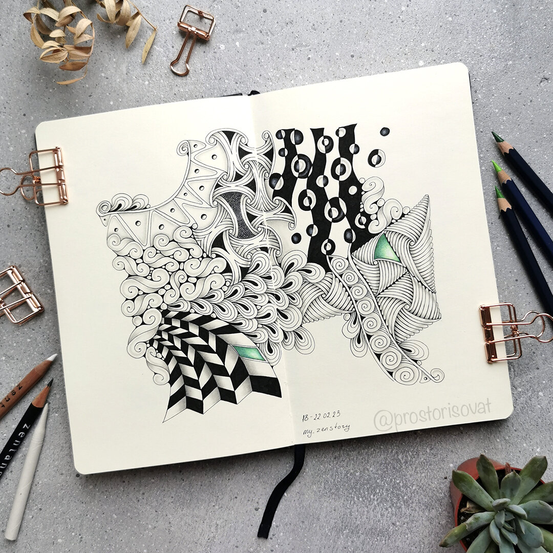 Рисунок в стиле Зентангл