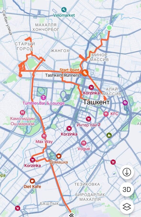 Реальный трек по Ташкенту в Страве