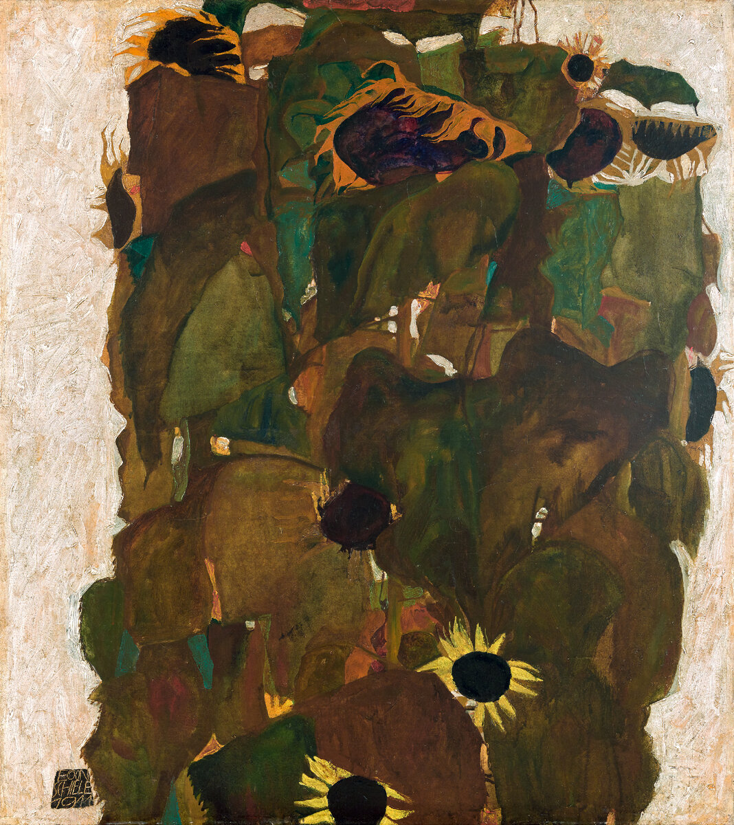 Э. Шиле. "Подсолнухи". 1911 г. (Источник - belvedere.at)