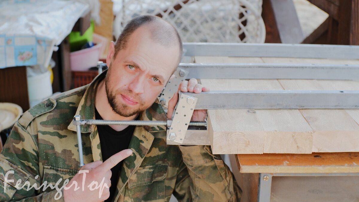 Такие вот ваймы я сделал для склеивания досок в щит. Внизу есть подробное видео!